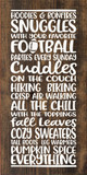 Hoodies & Bonfires, Snuggles with your favorite, Football parties...| Wooden Fall Signs | Sawdust City Wood Signs Wholesale