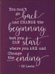 You Can't Go Back And Change The Beginning, But You Can Start Where You Are and Change The Ending - CS Lewis -