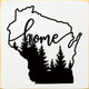 Home (WI & Trees) | Wooden Wisconsin Signs | Sawdust City Wood Signs Wholesale