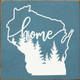 Home (WI & Trees) | Wooden Wisconsin Signs | Sawdust City Wood Signs Wholesale