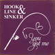 Hook Line & Sinker - You got Me (Fishing line heart) | Wooden Lakeside Signs | Sawdust City Wood Signs Wholesale