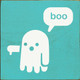 Wholesale Wood Sign: Boo (ghost thumbs down)