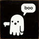 Wholesale Wood Sign: Boo (ghost thumbs down)