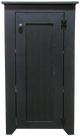 Shown in Solid Black with a beadboard door