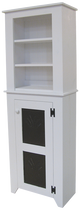 Shown in Solid Cottage White on top of a coordinating #C702 Punched Tin Cupboard (sold separately)