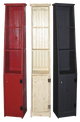 Shown in Old Red, Old Cottage White, and Old Black with grooved doors & cantback style