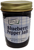 This 10oz Glass Jar of Blueberry Pepper Jam brings you the sweet flavor of blueberries and the heat of jalapeno peppers. Tastes great as a glaze on chicken or as an appetizer with cream cheese and crackers.