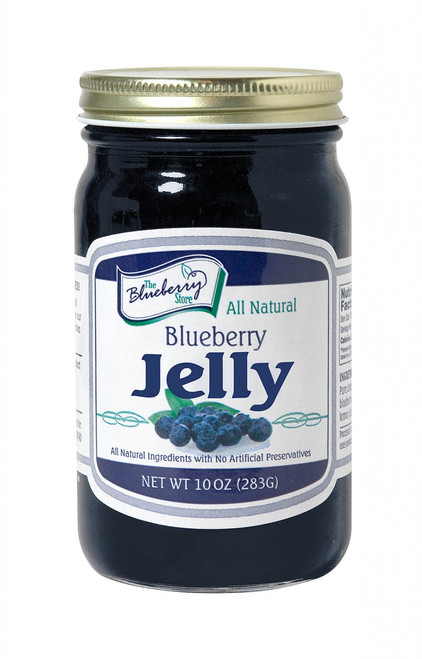 A family favorite, The Blueberry Store's 10 ounce Blueberry Jelly is all natural and made with premium ingredients and tastes amazing! Packaged in glass jar with re-closable lid.