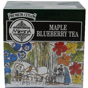 This Blueberry Maple Tea is the perfect balance of sweet caramel notes of maple and fruity blueberry flavors. Each small cardboard box contains 10 single serving tea bags.
