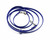 Blueberry biothane long line cat leash, coiled, with nickel-plated swivel snap hooks and D-ring
