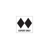 10" x 10" Expert Only Trail Sign Information Module