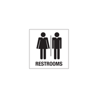 12" x 12" Restrooms Trail Sign Information Module