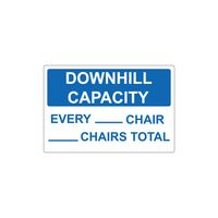 18" x 12" Downhill Capacity Sign