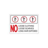 18" x 12" No Loose Clothing Sign