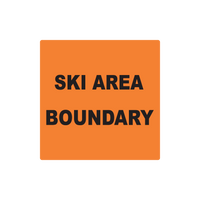 18" x 18" Ski Area Boundary Sign