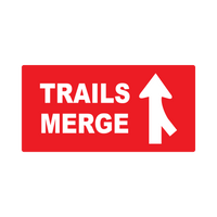 24" x 12" Trails Merge Sign