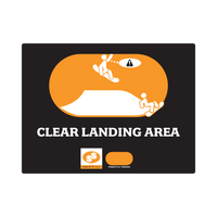 24" x 18" Clear Landing Area Sign