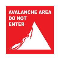 24" x 24" Avalanche Area Sign