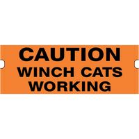 8' x 3' Caution Winch Cats Banner
