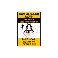12" x 18" Snow Suffocation Hazard (SIS Hazard) Sign