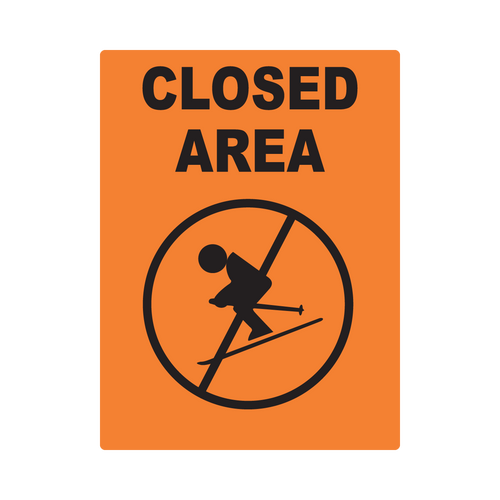 18" x 24" Closed Area Sign