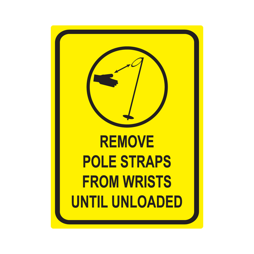 18" x 24" Remove Pole Straps Sign