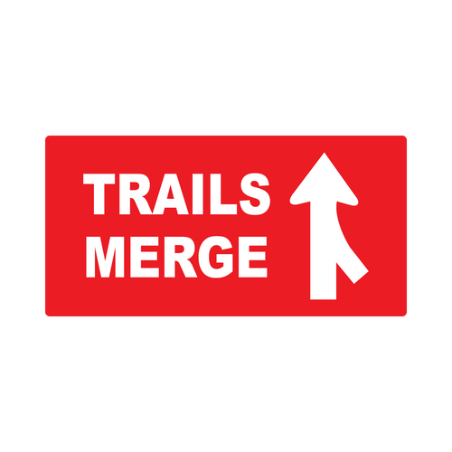 24" x 12" Trails Merge Sign