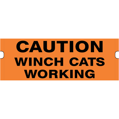 8' x 3' Caution Winch Cats Banner