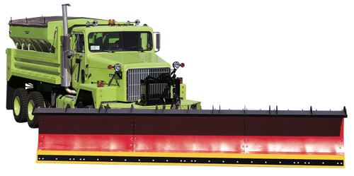 snow pusher with custom polyurethane cutting edges