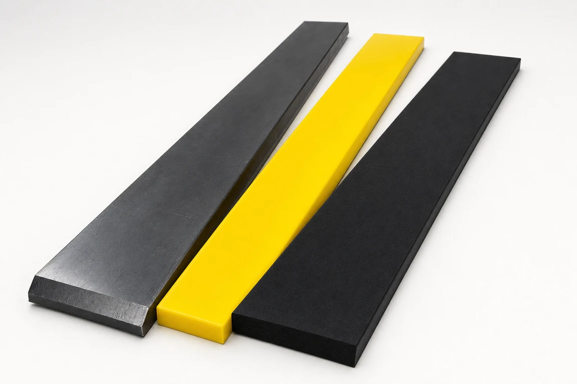 polyurethane vs rubber vs steel atv snow plow cutting edges