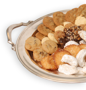 Cookie Assortment on Silver Tray