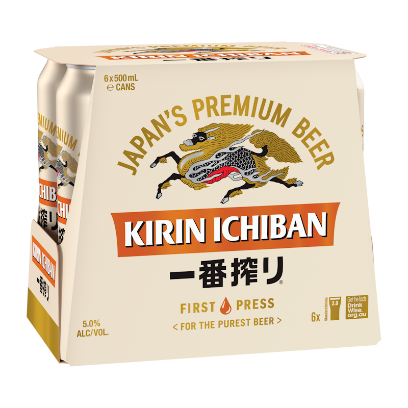 Kirin Ichiban 5% 500ml (6 Cans) - Liquid Library