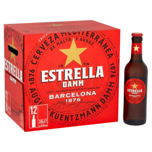 Estrella Damm 330ml (12 Bottles)