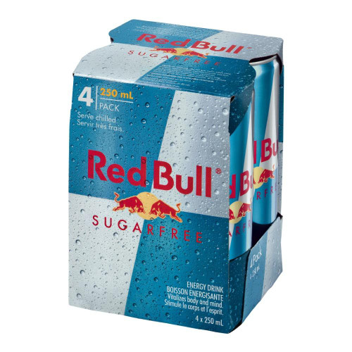 Red Bull Sugar Free 250ml (4 Cans)