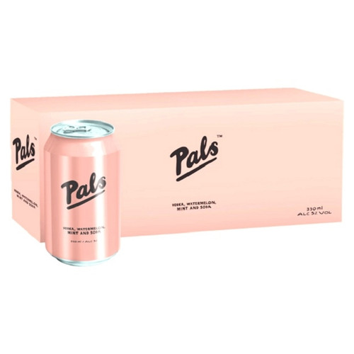 Pals Vodka Watermelon 330ml (10 Cans)