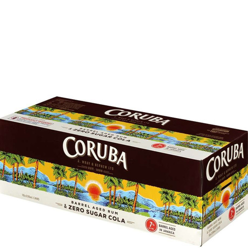 Coruba & Zero Sugar Cola 7% 330ml (10 Cans)