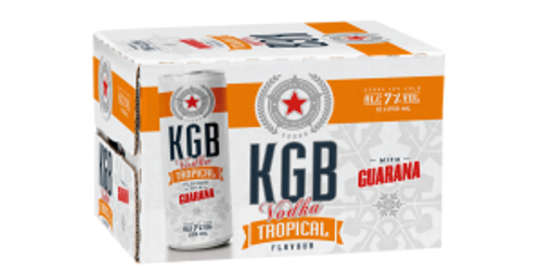 KGB Vodka Tropical Guarana 7% 250ml (12 Cans)