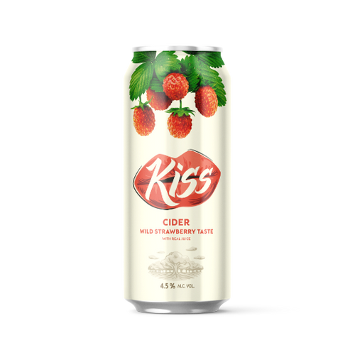 Kiss Wild Strawberry Cider 4.5% 500ml