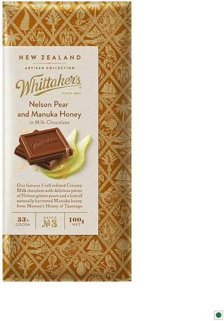 Whittakers Nelson Pear and Manuka Honey in Milk Chocolate 100g