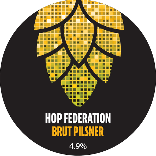 Hop Federation Brut Pilsner 4.9% 440ml