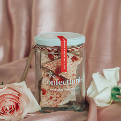 The Confectionist White Chocolate & Strawberries Toffee Jar 200g