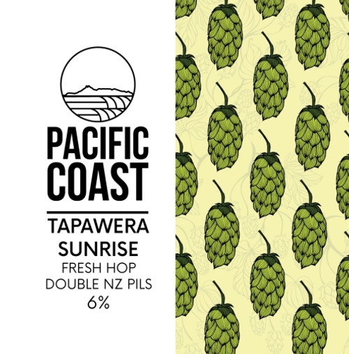 Pacific Coast Tapawera Sunrise Fresh Hop NZ Pilsner 6% 440ml