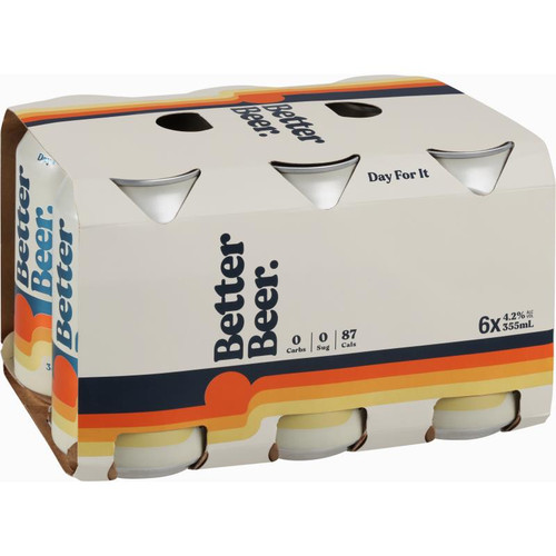 Better Beer Zero Carb Lager 4.2% 330ml (6 Cans)