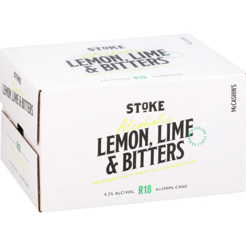 Stoke Alcoholic Lemon Lime Bitters 330ml (6 Cans)