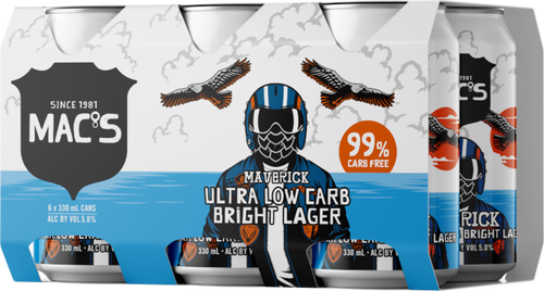 Macs Maverick Ultra Low Carb 5% 330ml (6 Cans)