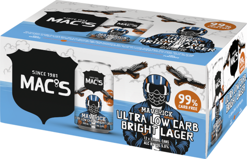 Macs Maverick Ultra Low Carb 5% 330ml (12 Cans)