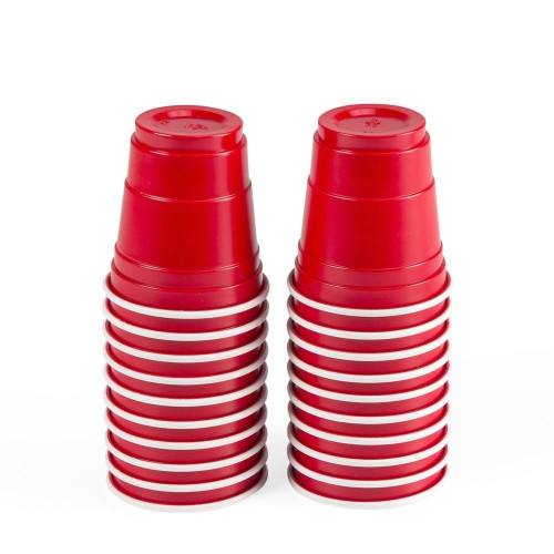 Red Plastic Cups Mini 60ml