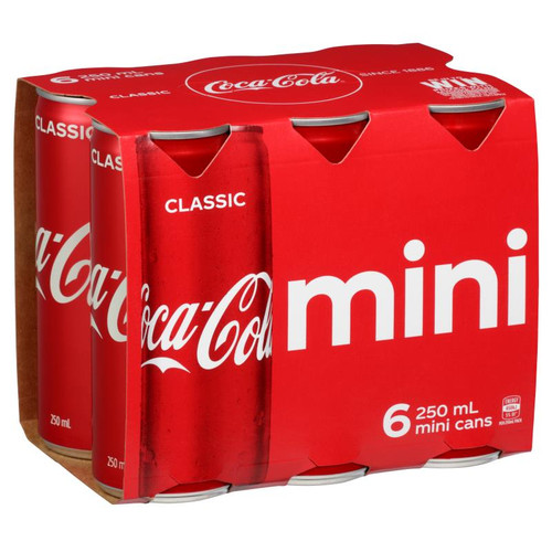 Coke 250ml (6 Cans)