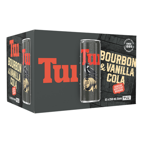 Tui Bourbon Vanilla Cola 7% 250ml (12 Cans)