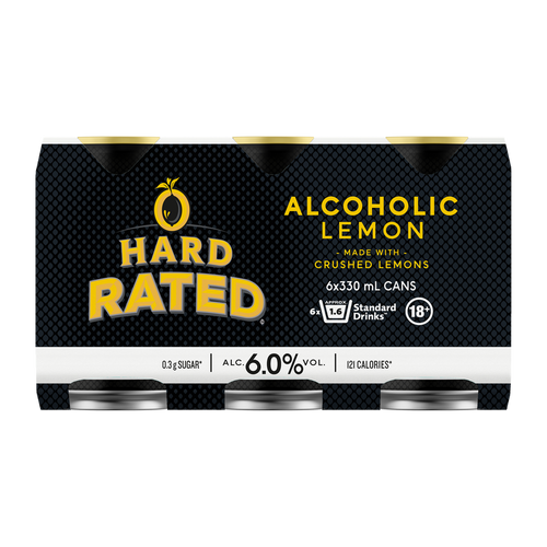 Hard Rated Lemon 6% 330ml (6 Cans)